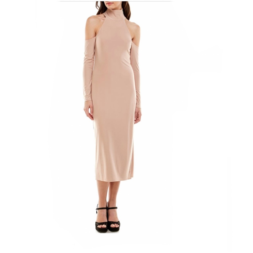 WAYF Twin Flame Long Sleeve Cold Shoulder Knit‎ Dress